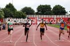 Junior girls 100 metres, English Schools Track and Field. Photo: David T. Hewitson/Sports for All Pics